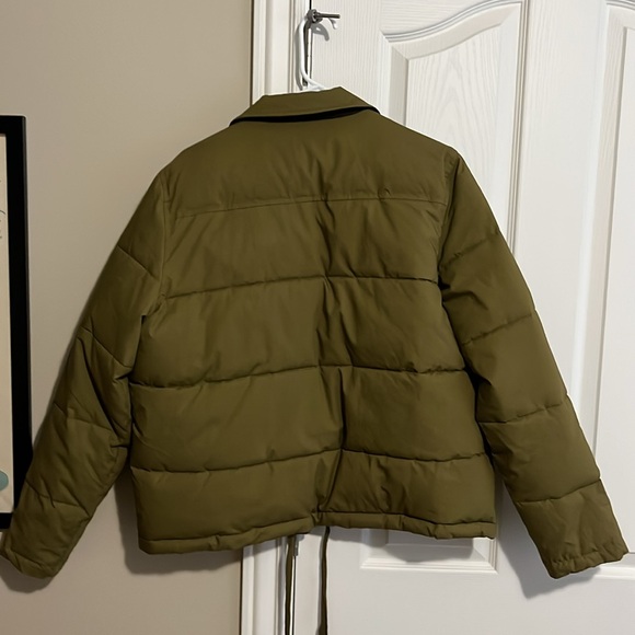 Alex Mill Quilted Cropped Jacket in green size large - Picture 3 of 5